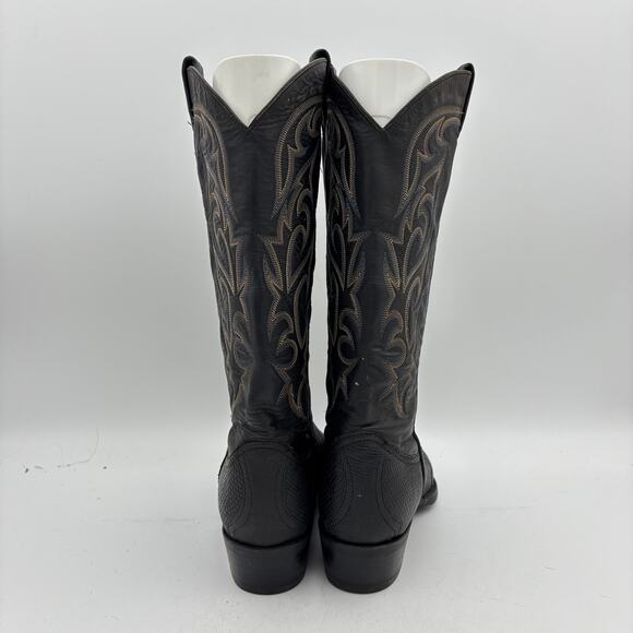Vintage 80s Larry Mahan Cowboy Boots Western Exotic Lizard Men\'s 10 D main image 6